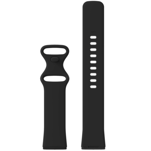 Fitbit Versa 3 &amp; 4 / Sense 1 &amp; 2 Sportbandje - Zwart -&nbsp;Maat: M/L