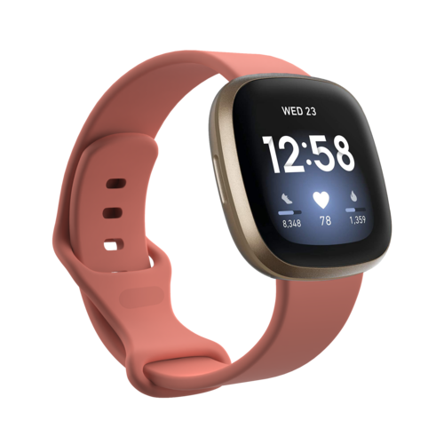 Fitbit Versa 3 &amp; 4 / Sense 1 &amp; 2 Sportbandje - Koraal - Maat: M/L