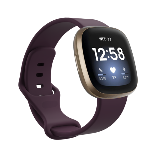 Fitbit Versa 3 &amp; 4 / Sense 1 &amp; 2 Sportbandje - Paars - Maat: S/M