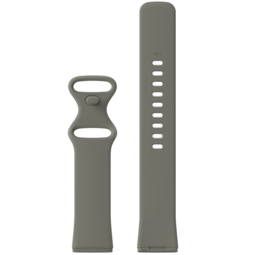 Fitbit Versa 3 &amp; 4 / Sense 1 &amp; 2 Sportbandje - Grijs - Maat: S/M