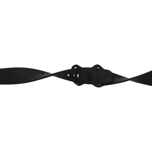 Fitbit Versa 3 &amp; 4 / Sense 1 &amp; 2 Sportbandje - Zwart - Maat: S/M