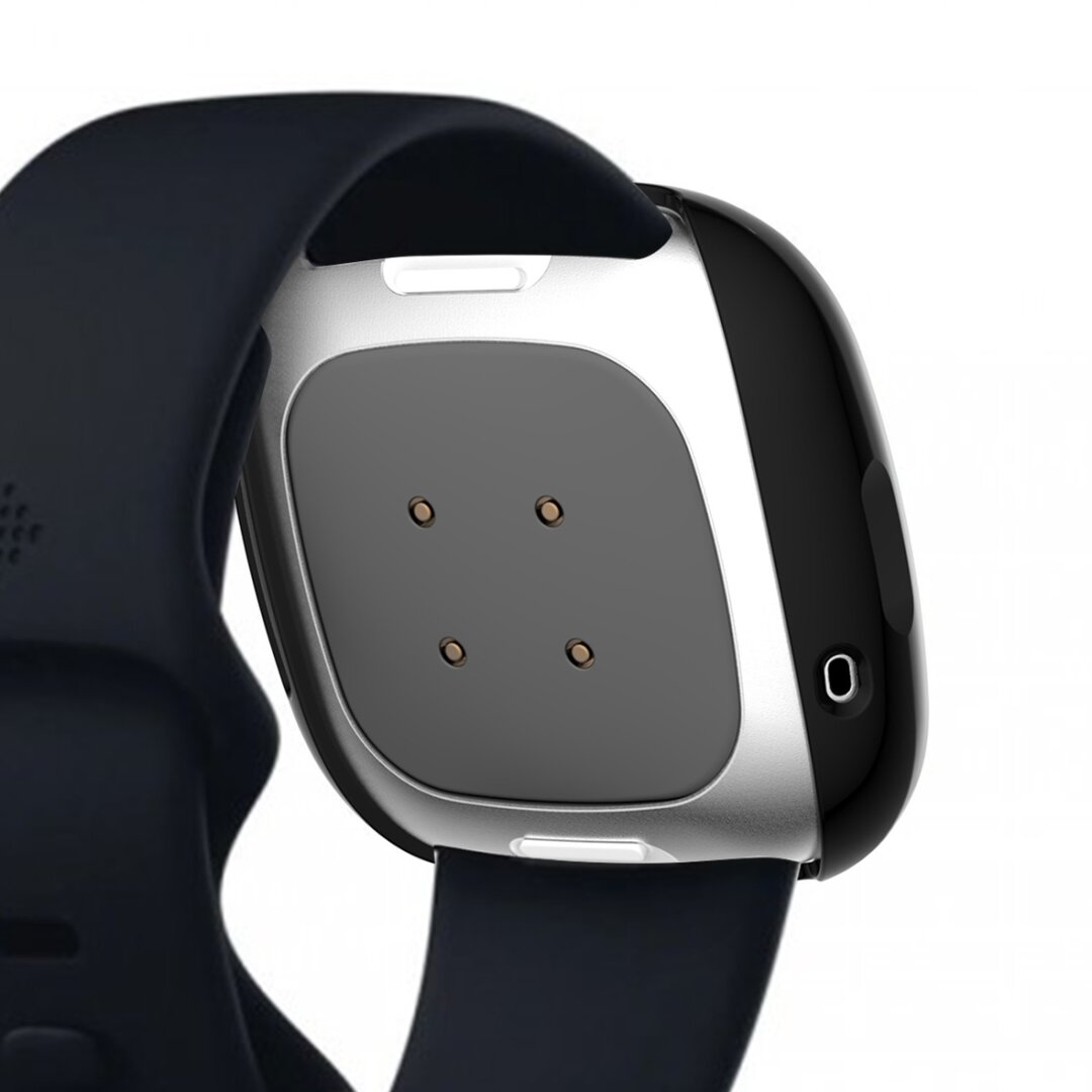 Fitbit Versa 3 / Sense Soft TPU case (volledig beschermd) - Zwart