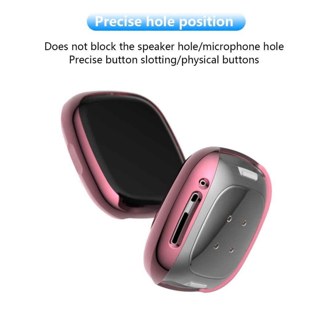Fitbit Versa 3 / Sense Soft TPU case (volledig beschermd) - Roze