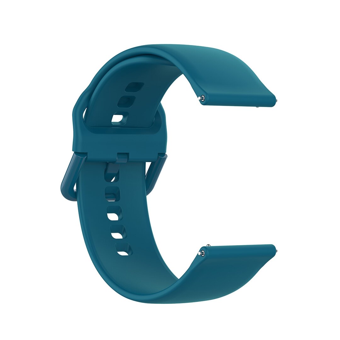 Fitbit Versa 1 / 2 &amp; Lite siliconen sportbandje met gespsluiting - Blauw - Maat: Large