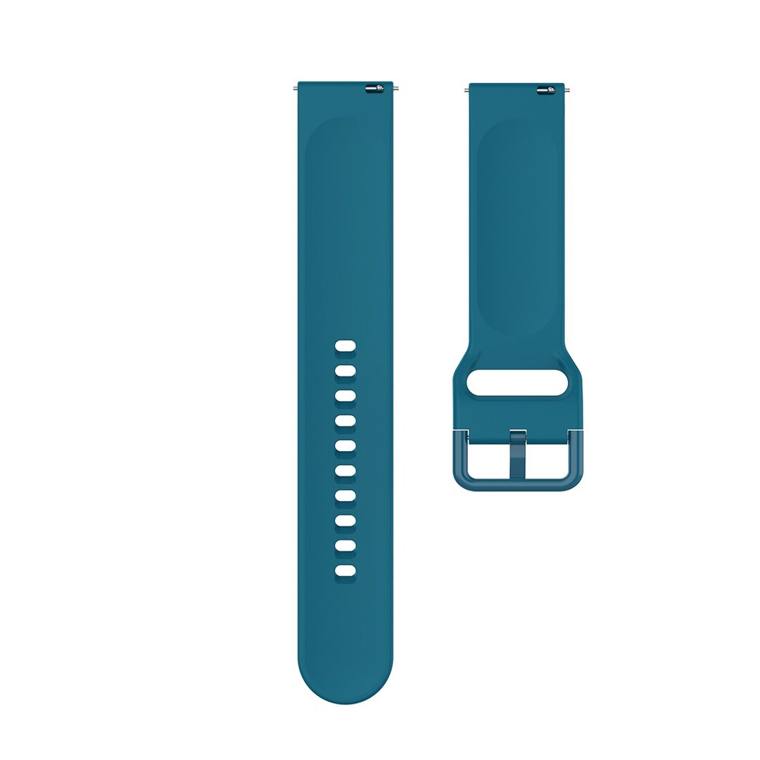 Fitbit Versa 1 / 2 &amp; Lite siliconen sportbandje met gespsluiting - Blauw - Maat: Large