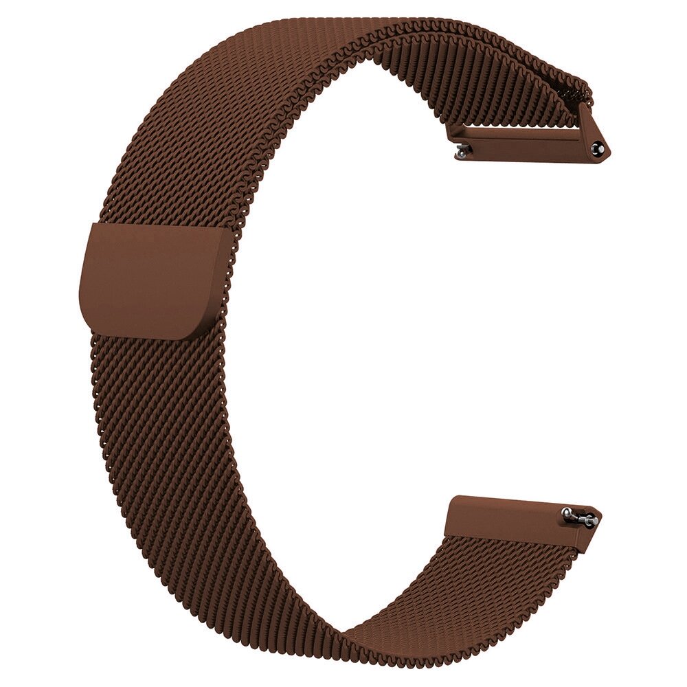 Fitbit Versa 1 / 2 &amp; Lite milanese bandje - Maat: Small - Bruin