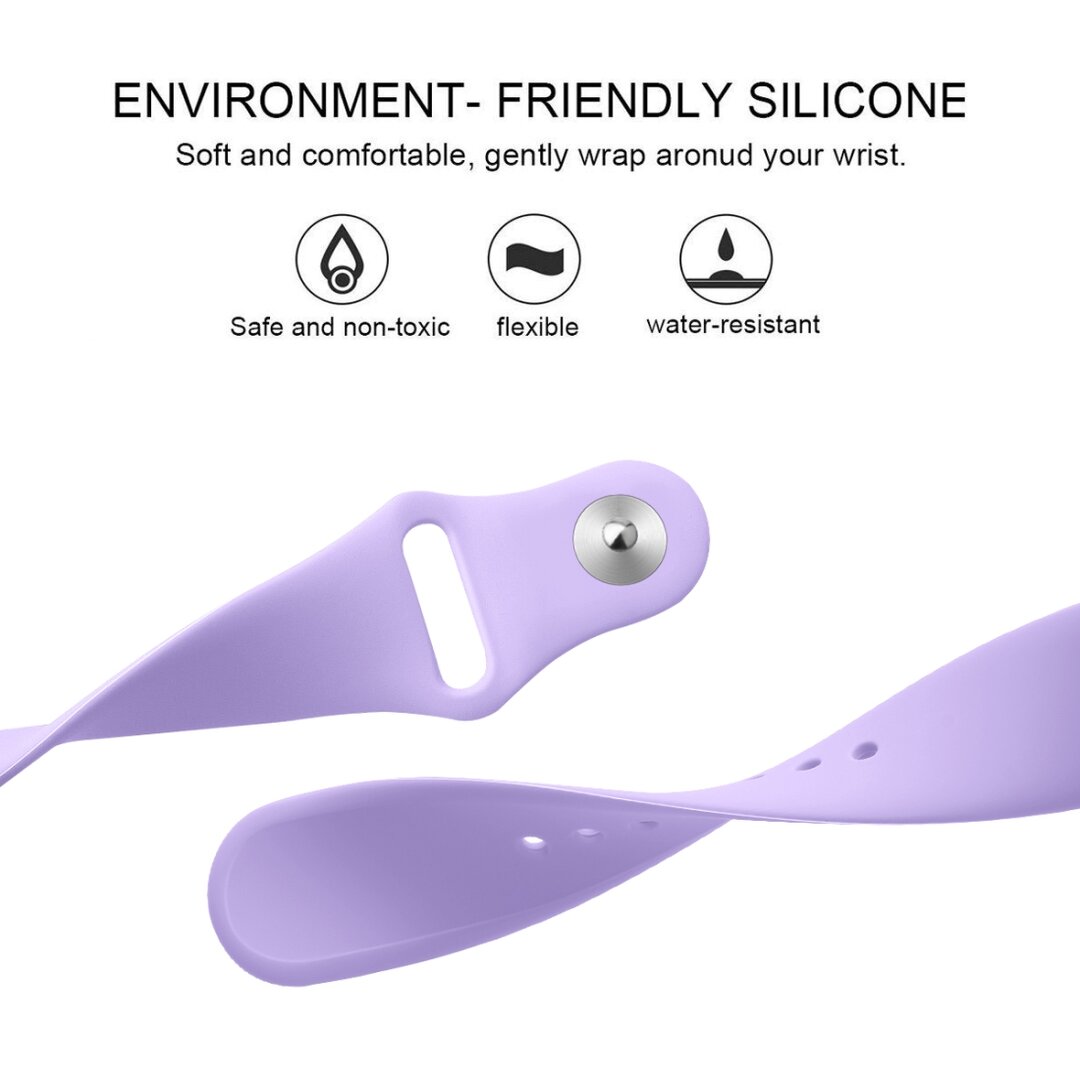 Fitbit Versa 1 / 2 &amp; Lite siliconen bandje - Maat: Large - Lila