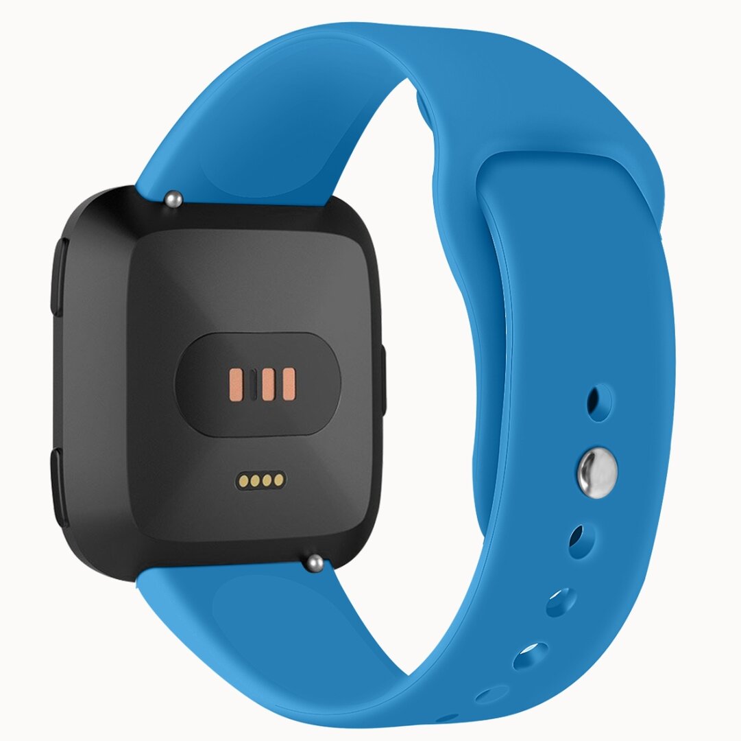 Fitbit Versa 1 / 2 &amp; Lite siliconen bandje - Maat: Small - Blauw