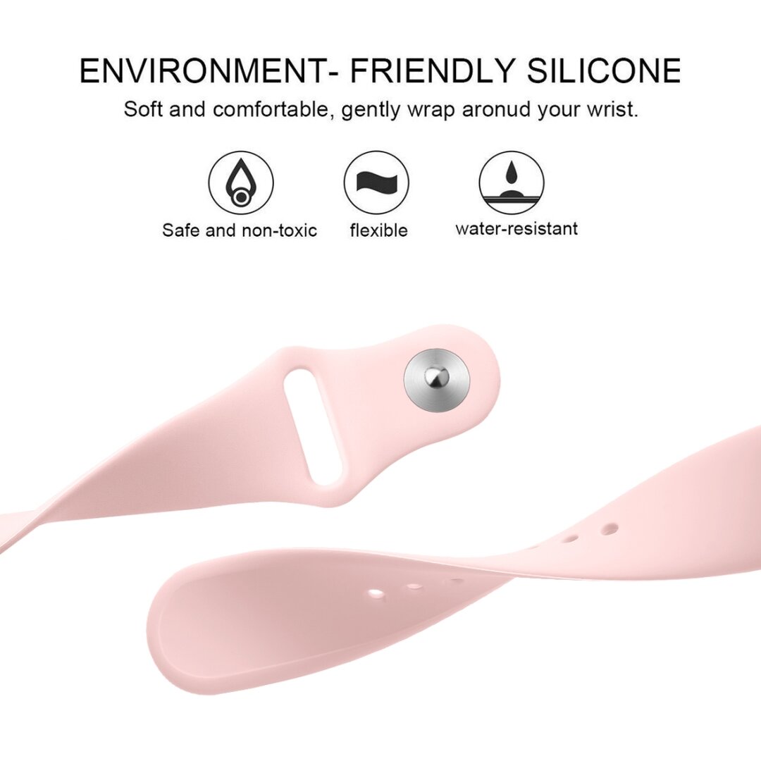 Fitbit Versa 1 / 2 &amp; Lite  siliconen bandje - Maat: Small - Roze