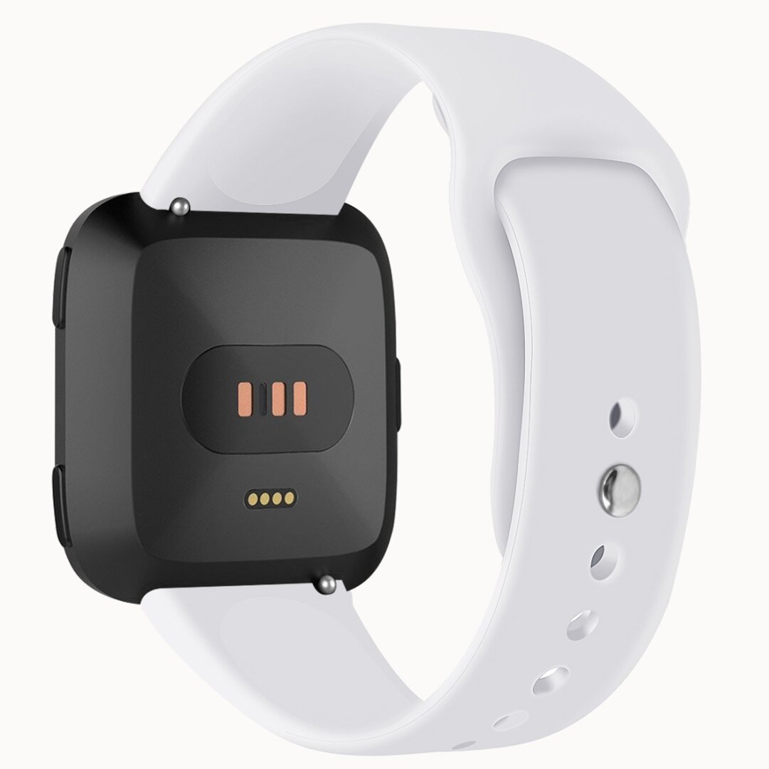 Fitbit Versa 1 / 2 &amp; Lite  siliconen bandje - Maat: Small - Wit