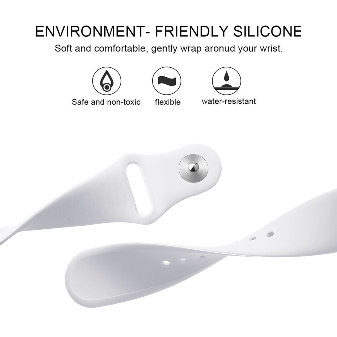 Fitbit Versa 1 / 2 &amp; Lite  siliconen bandje - Maat: Small - Wit