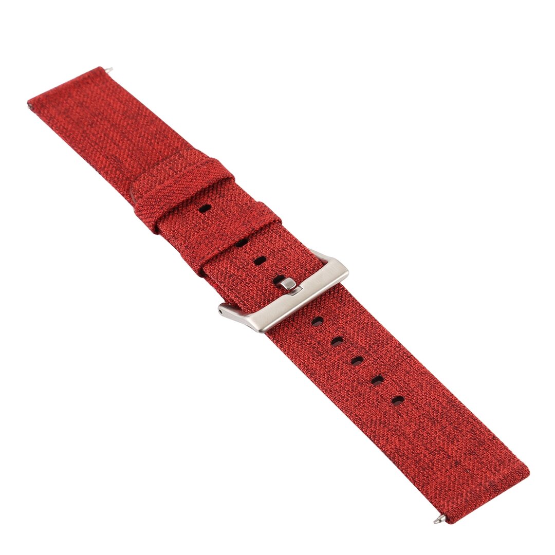 Canvas nylon bandje Fitbit Versa 1 / 2 &amp; Lite - Rood