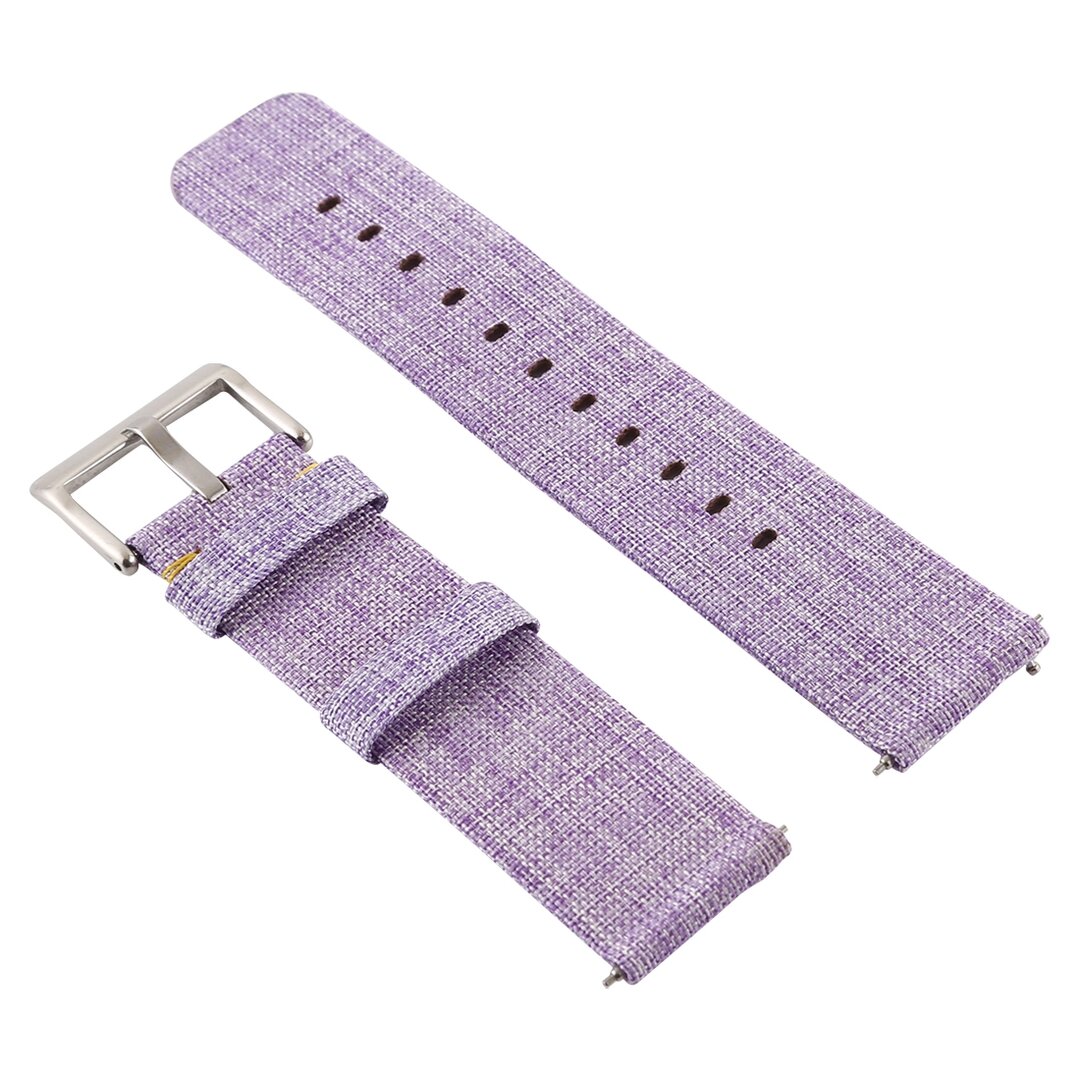 Canvas nylon bandje Fitbit Versa 1 / 2 &amp; Lite - Paars