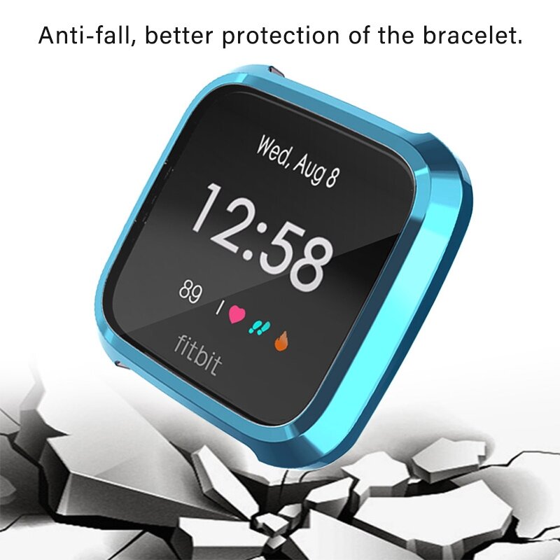 Fitbit Versa Lite Soft TPU case (volledig beschermd) - Blauw