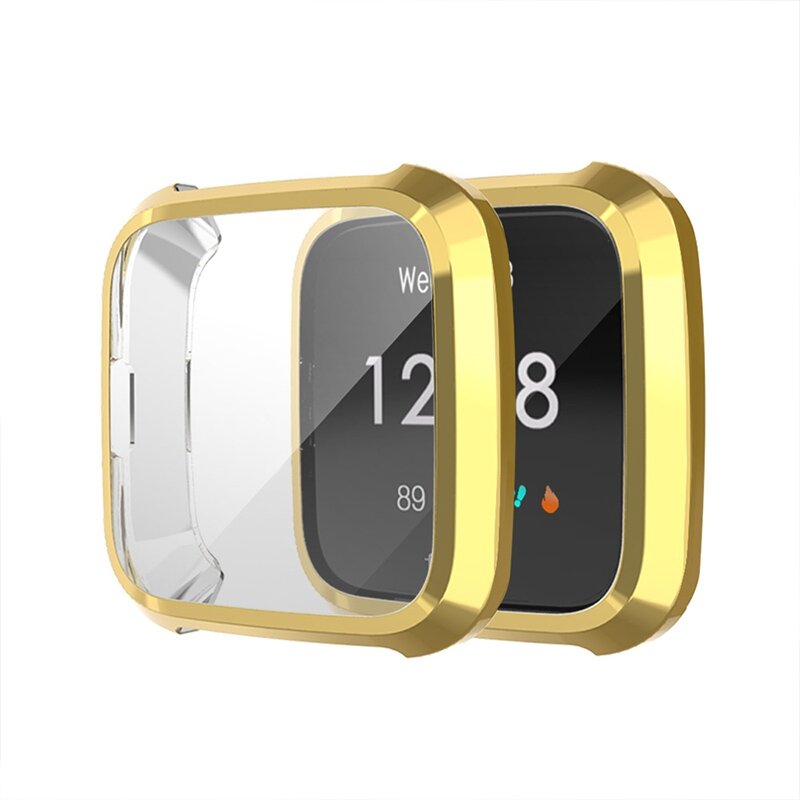 Fitbit Versa Lite Soft TPU case (volledig beschermd) - Goud