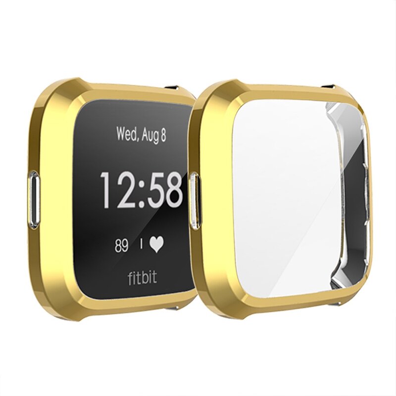 Fitbit Versa Lite Soft TPU case (volledig beschermd) - Goud