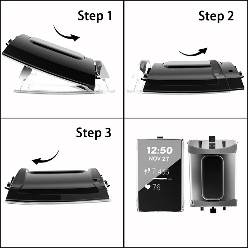 Fitbit Charge 3 &amp; 4 Case (volledig beschermd) - Transparant