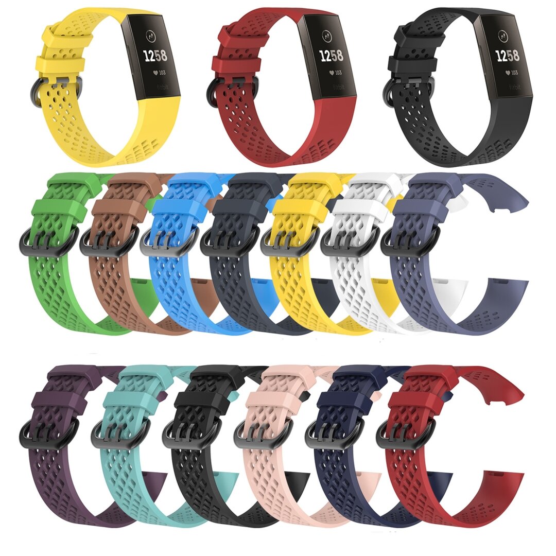 Fitbit Charge 3 &amp; 4 sport bandje - Maat: Large - Turquoise