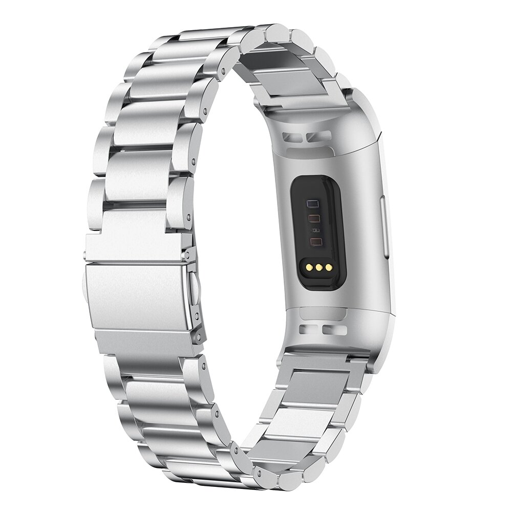 Fitbit Charge 3 &amp; 4 metalen bandje - Zilver