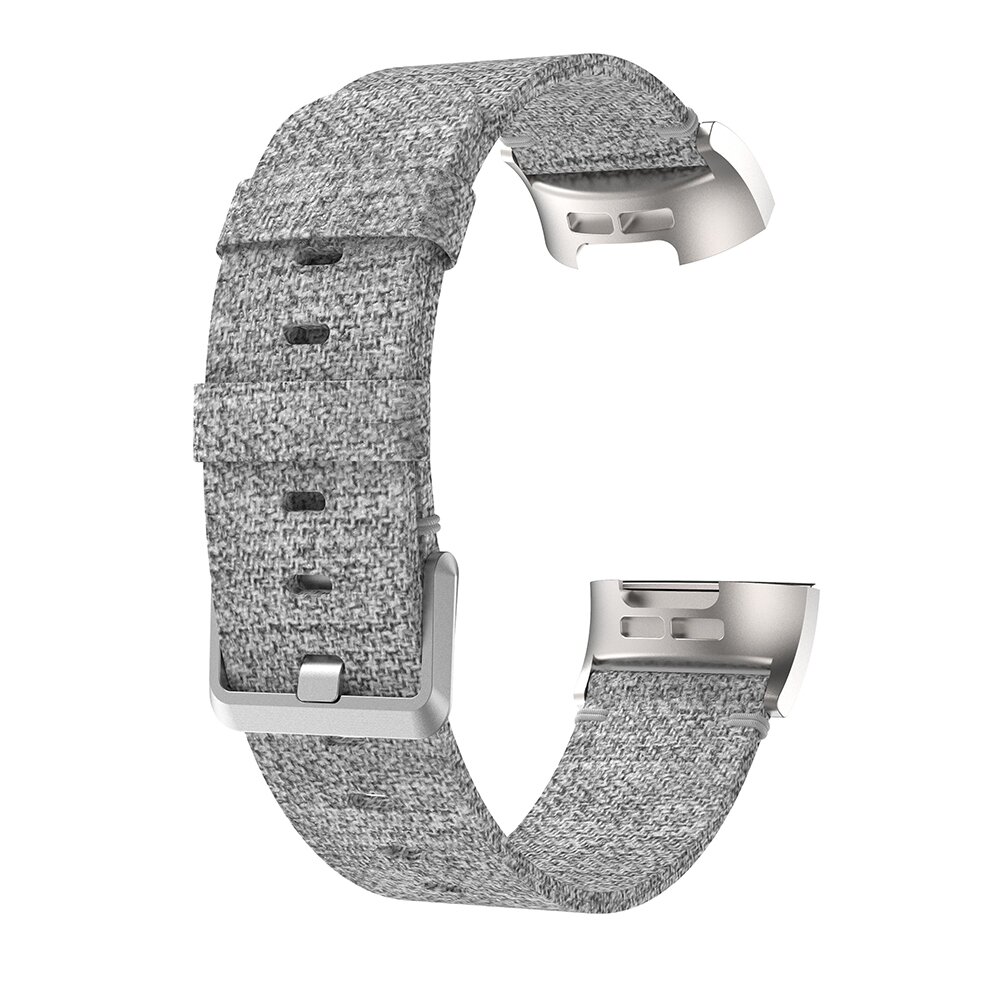Fitbit Charge 3 &amp; 4 nylon bandje - Grijs