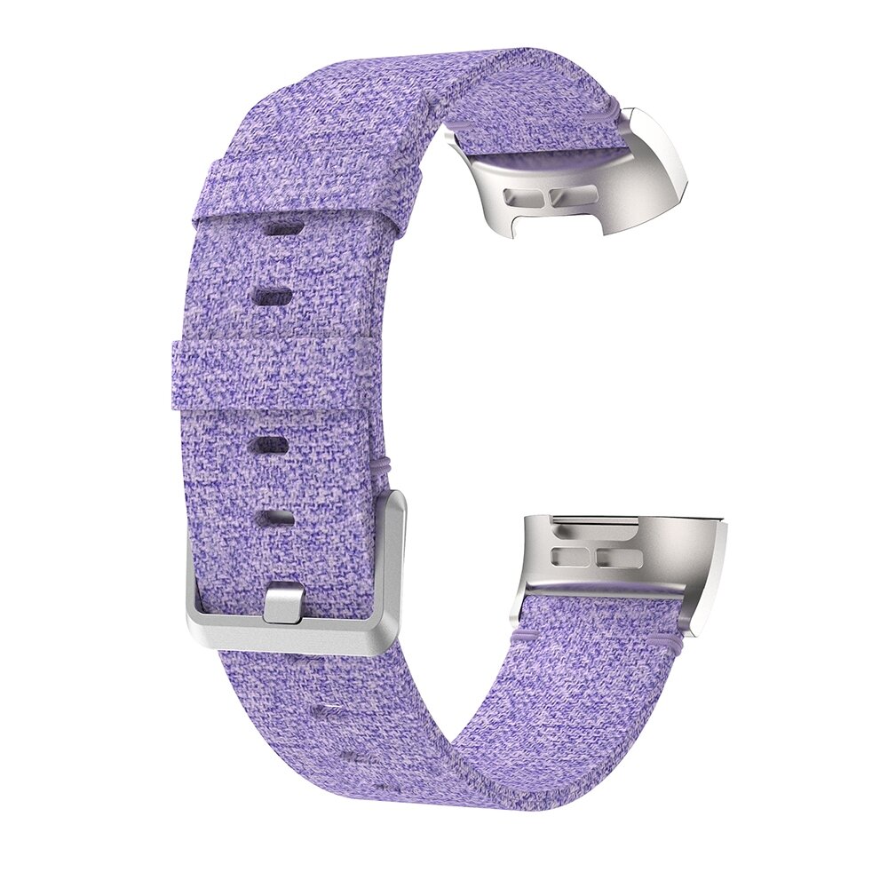 Fitbit Charge 3 &amp; 4 nylon bandje - Licht paars