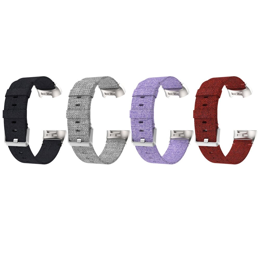 Fitbit Charge 3 &amp; 4 nylon bandje - Licht paars