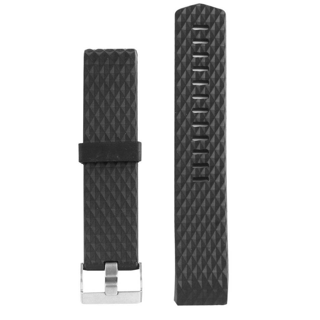 Fitbit Charge 2 siliconen bandje - Maat: Small - Zwart