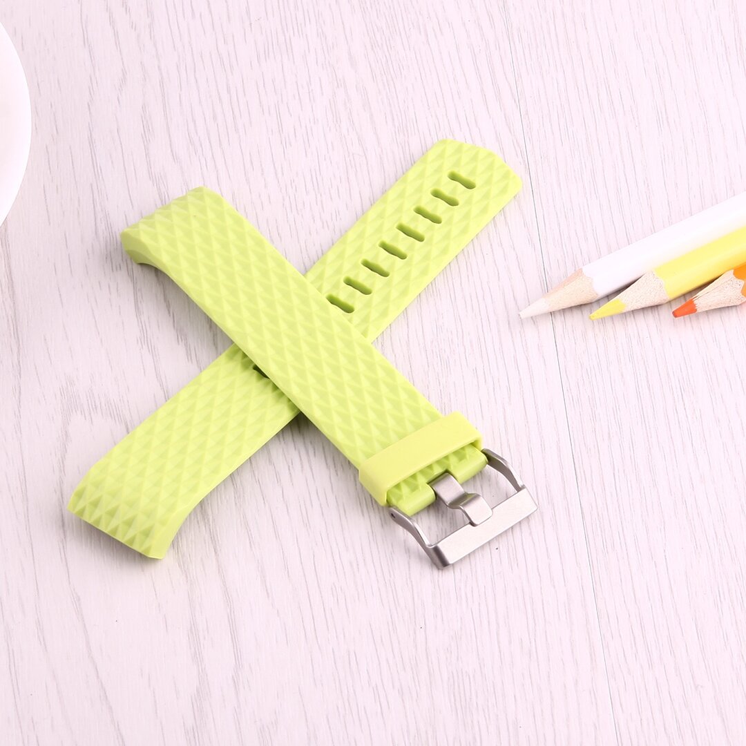 Fitbit Charge 2 siliconen bandje - Maat: Small - Groen