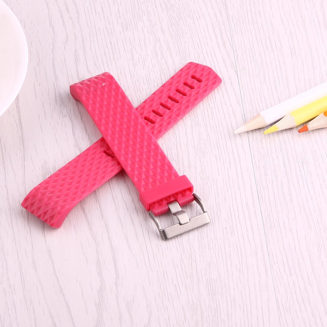 Fitbit Charge 2 siliconen bandje - Maat: Small - Magenta