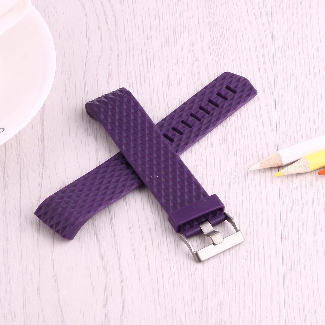 Fitbit Charge 2 siliconen bandje - Maat: Small - Paars