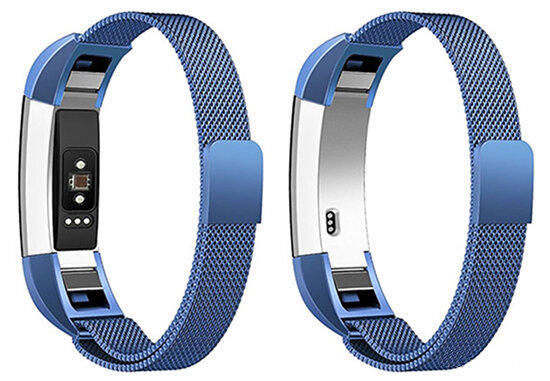 FitBit Alta HR Milanese bandje - Maat: Small - Blauw