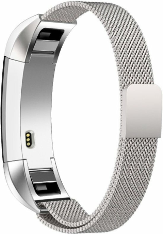 FitBit Alta HR Milanese bandje - Maat: Small - Zilver