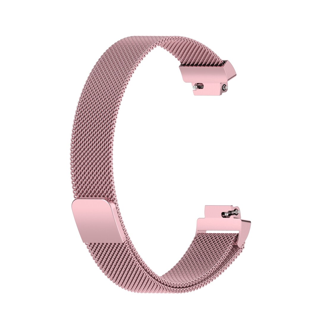 Fitbit Inspire 2 &amp; Ace 3 Milanese bandje - Maat: Large  - Ros&eacute; Goud