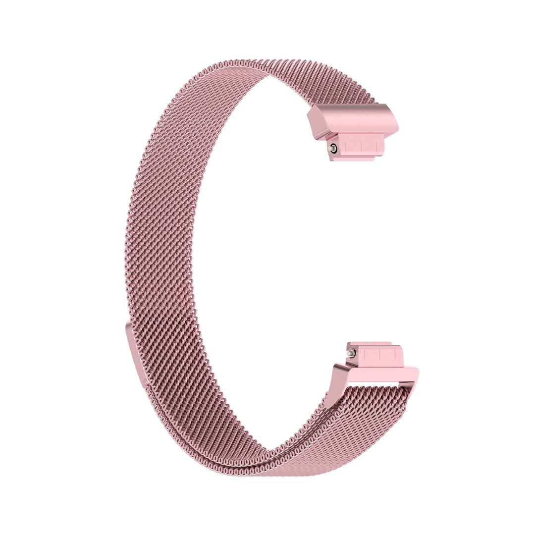 Fitbit Inspire 2 &amp; Ace 3 Milanese bandje - Maat: Large  - Ros&eacute; Goud