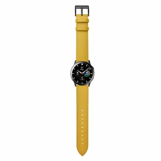 lederen bandje - Geel - Samsung Galaxy Watch 4 - 40mm &amp; 44mm