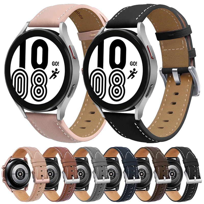 Premium Leather bandje - Oudroze - Samsung Galaxy Watch 4 - 40mm &amp; 44mm