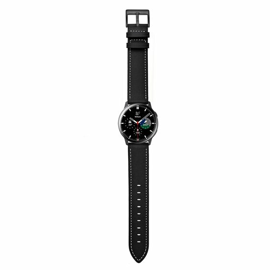 lederen bandje - Zwart - Samsung Galaxy Watch 4 - 40mm &amp; 44mm