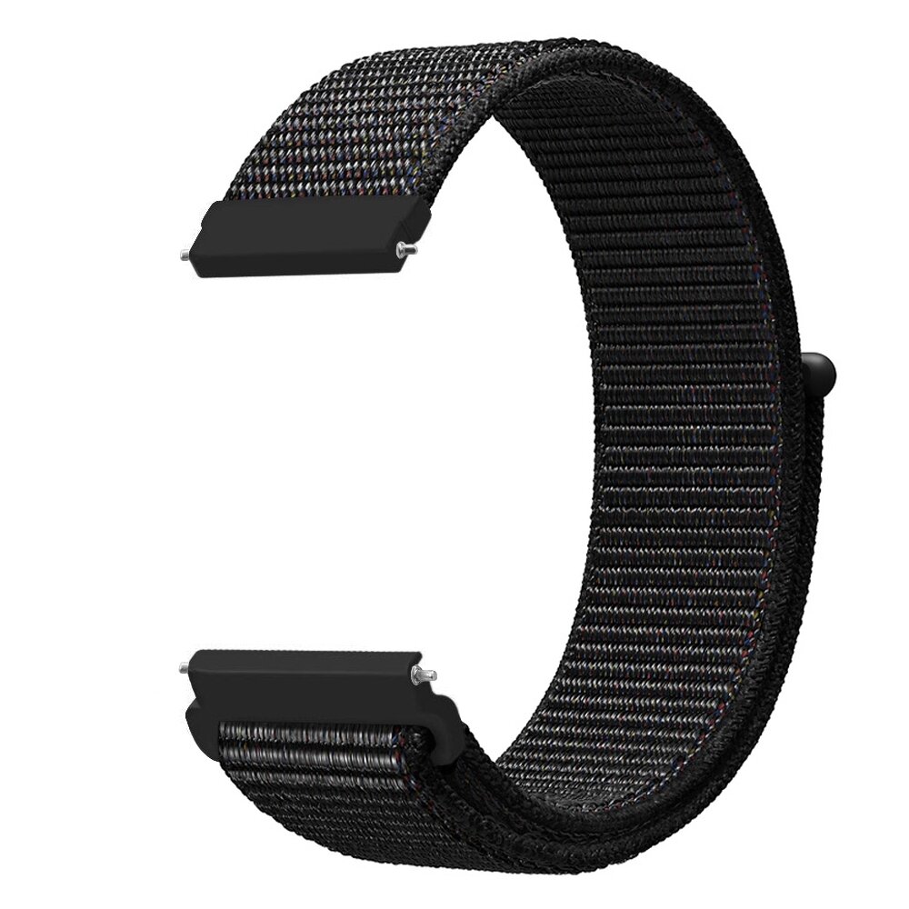 Sport Loop nylon bandje - Zwart gem&ecirc;leerd - Samsung Galaxy Watch 4 - 40mm / 44mm