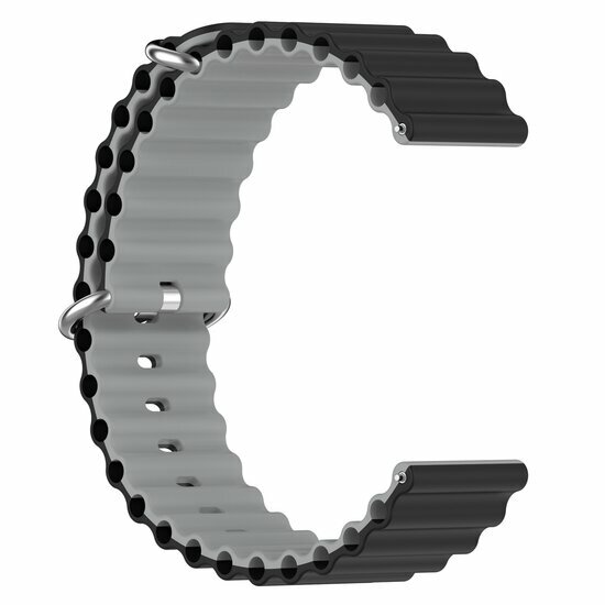 Ocean Style bandje - Zwart / grijs - Samsung Galaxy Watch 4 Classic - 42mm &amp; 46mm