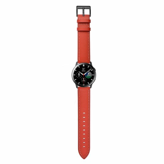 lederen bandje - Rood - Samsung Galaxy Watch 4 Classic - 42mm &amp; 46mm