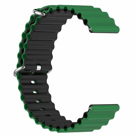 Ocean Style bandje - Groen / zwart - Samsung Galaxy Watch 3 - 45mm