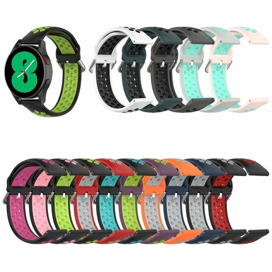 Siliconen sportbandje met gesp - Zwart - Samsung Galaxy Watch - 42mm