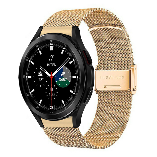 Samsung Galaxy Watch 4 Classic - 42mm &amp; 46mm - Milanese bandje met klemsluiting - Goud