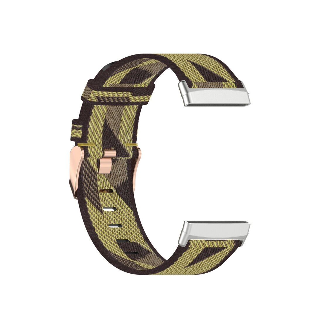 Fitbit Versa 3 &amp; Sense 1 - Canvas nylon bandje - Geel