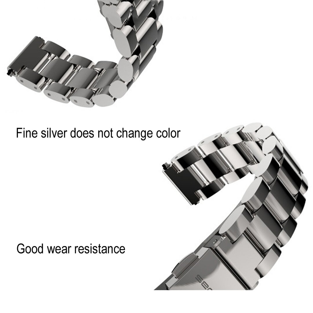 Metalen schakelarmband voor Xiaomi Mi Band 3/4/5/6 / 7 - Zwart