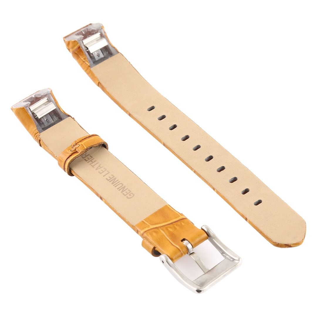 Lederen bandje Fitbit Alta - Lichtbruin Crocodile
