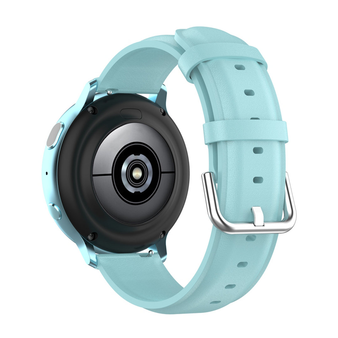 Classic leren bandje - Blauw - Samsung Galaxy Watch 4 - 40mm &amp; 44mm