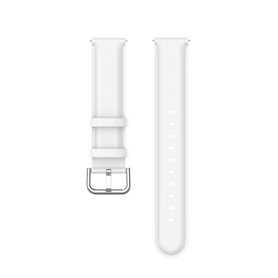 Classic leren bandje - Wit - Samsung Galaxy Watch 4 - 40mm &amp; 44mm