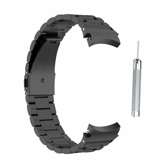 Samsung Galaxy Watch 4 - 40mm / 44mm - Stalen schakelband - Zwart