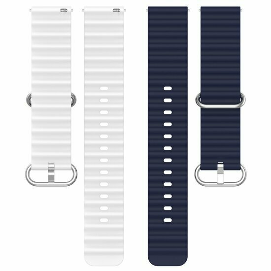 Garmin Vivomove 3 / HR / Luxe / Sport / Style / Trend - Ocean Style bandje - Donkerblauw / wit